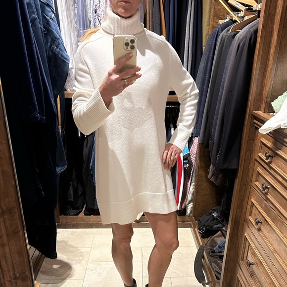 Zara cream turtle neck sweater dress - Picture 1 of 4